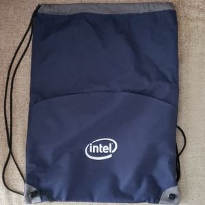 Intel Navy Drawstring Backpack Bag
